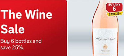 Ocado Buy 6, Save 25% Wine Offer