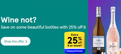 Tesco Buy 6, Save 25% Wine Offer
