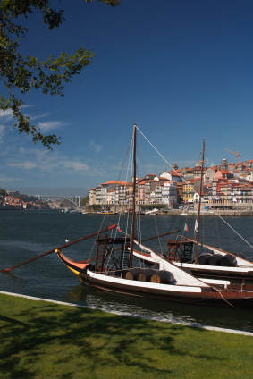 Portuguese boats carrying wine